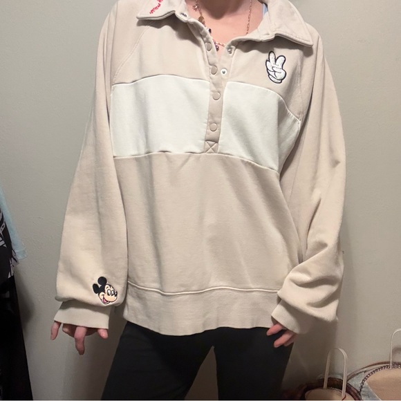 Disney Mickey Peace Patch Cream Textured Jacket - Picture 3 of 5